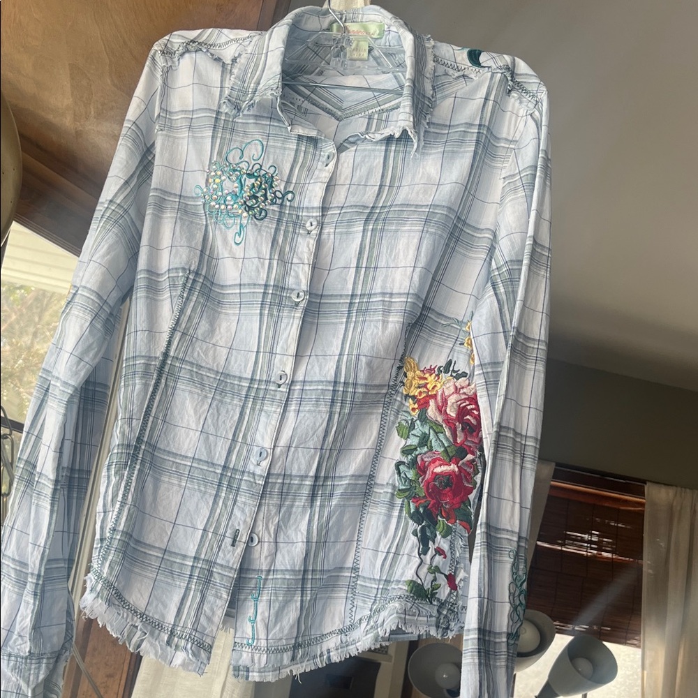 Embroidered Button Down - image 1